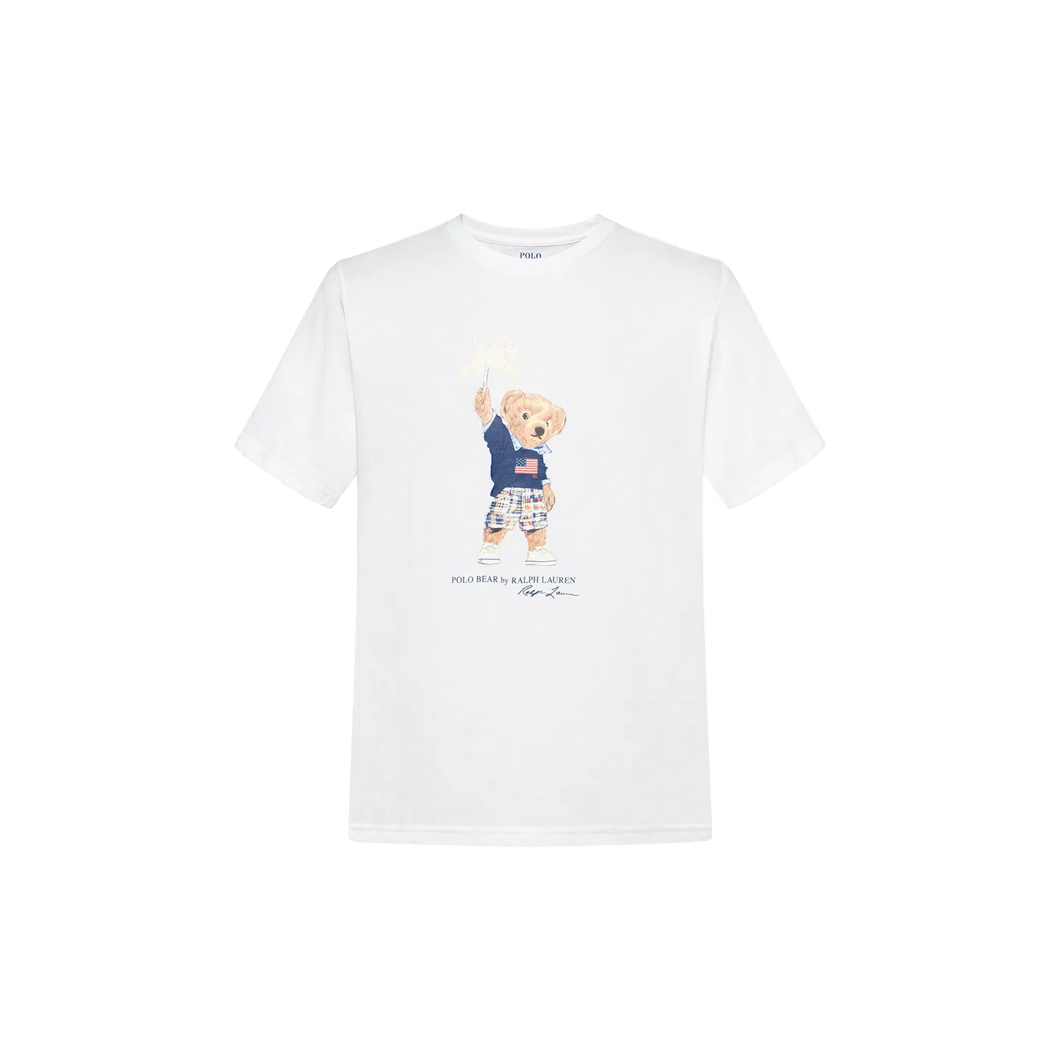 Футболка поло с медведем Polo Ralph Lauren белая
