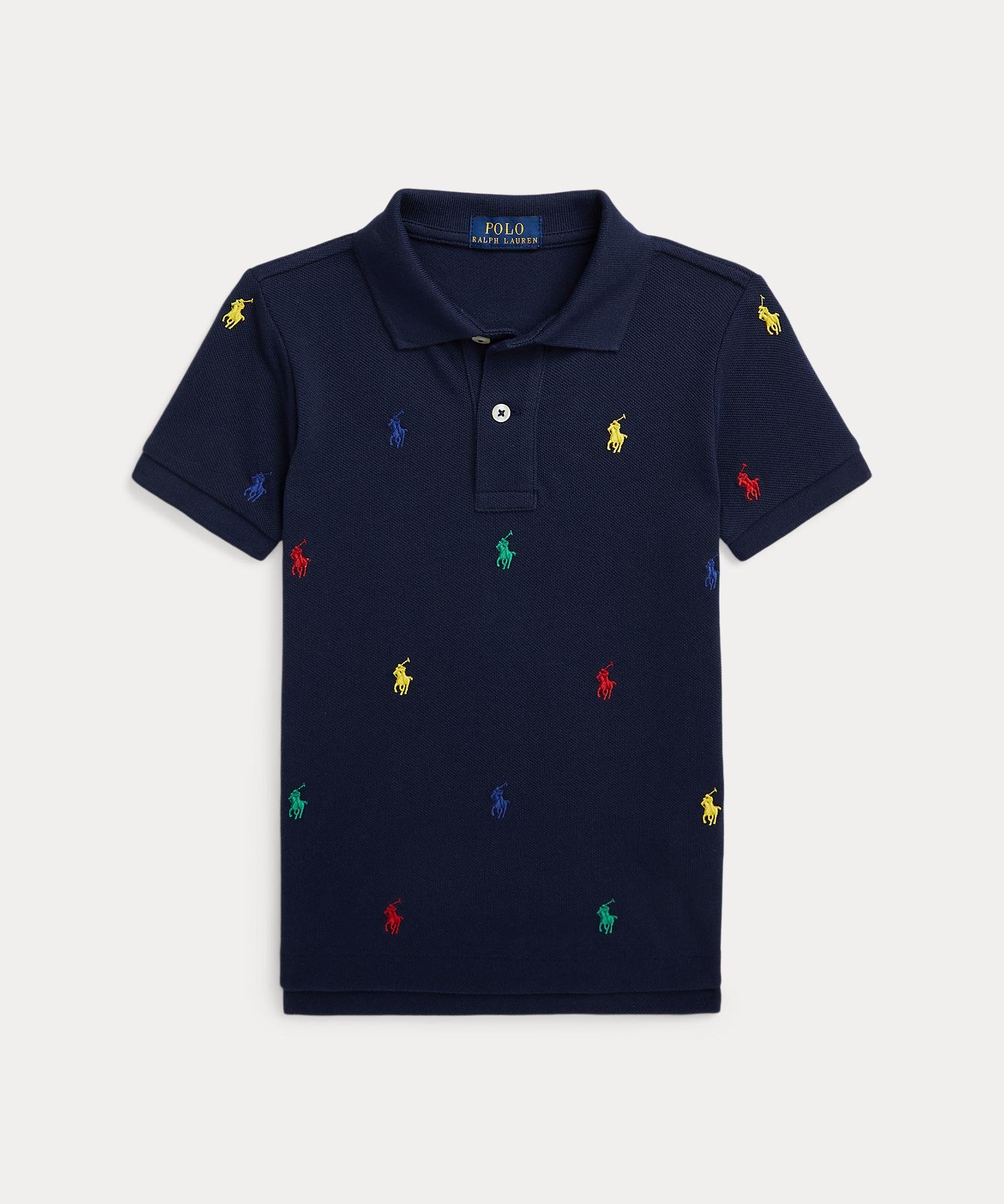 Поло Polo Pony из хлопковой сетчатой ткани (для мальчиков 2-7 лет) Polo Ralph Lauren, 410 Navy