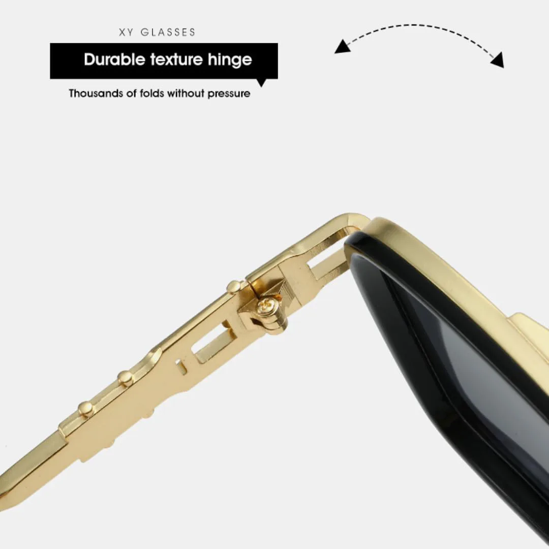 

Винтажные металлические мужские панк-солнцезащитные очки с градиентным переходом цвета, защита от УФ-излучения UV400, роскошные женские очки VFDHN, 3651-c4