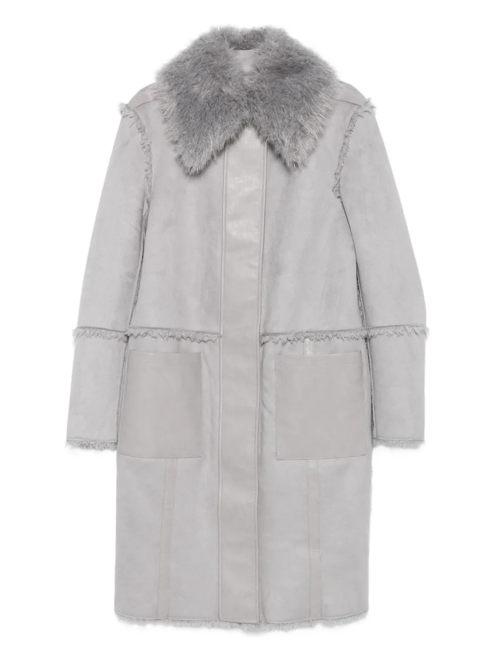 

Двустороннее пальто из искусственного меха Patrizia Pepe, серый