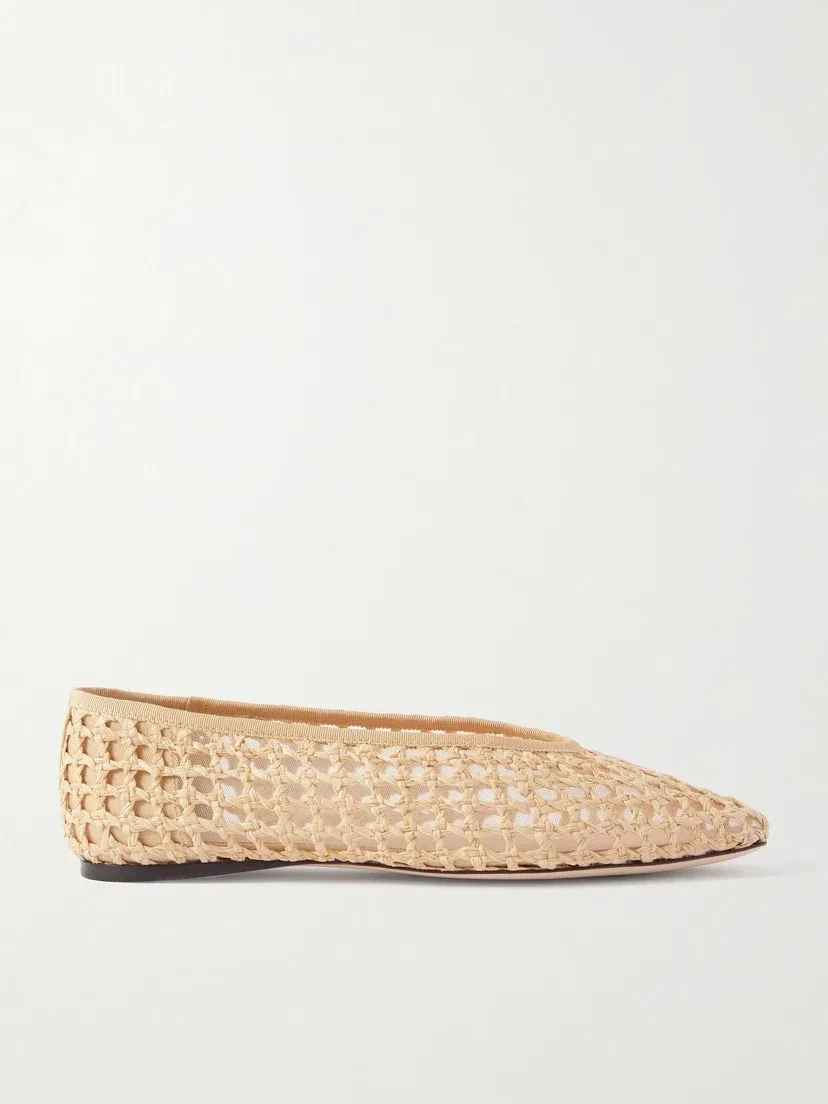 Балетки Emery из плетеной рафии Loeffler Randall, бежевый