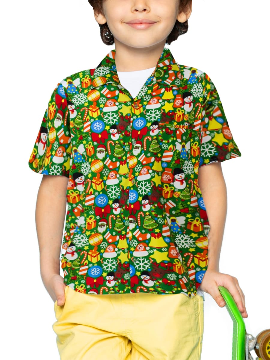 

Рубашка на пуговицах классического кроя King Kameha Christmas Allover, Mixed Colors