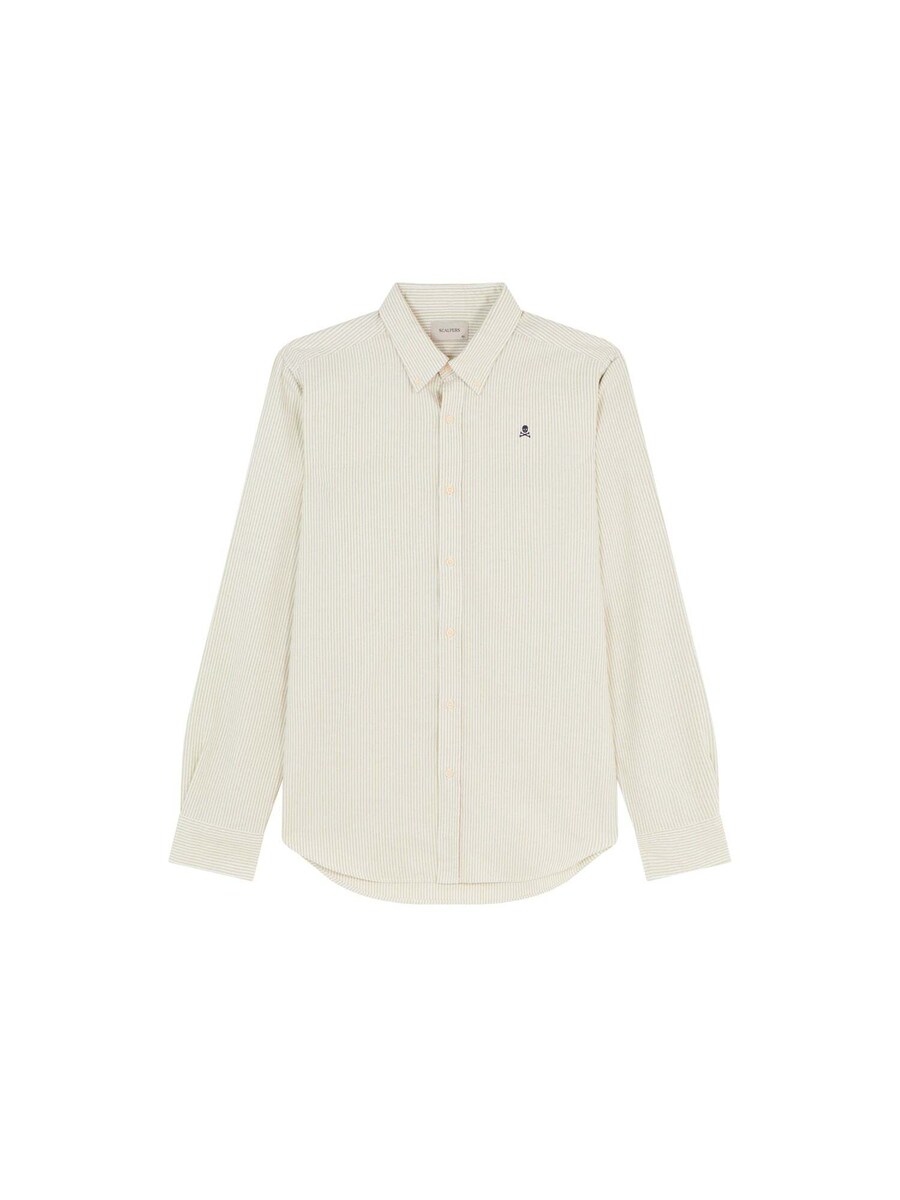 

Рубашка на пуговицах классического кроя Scalpers, пастельный зеленый