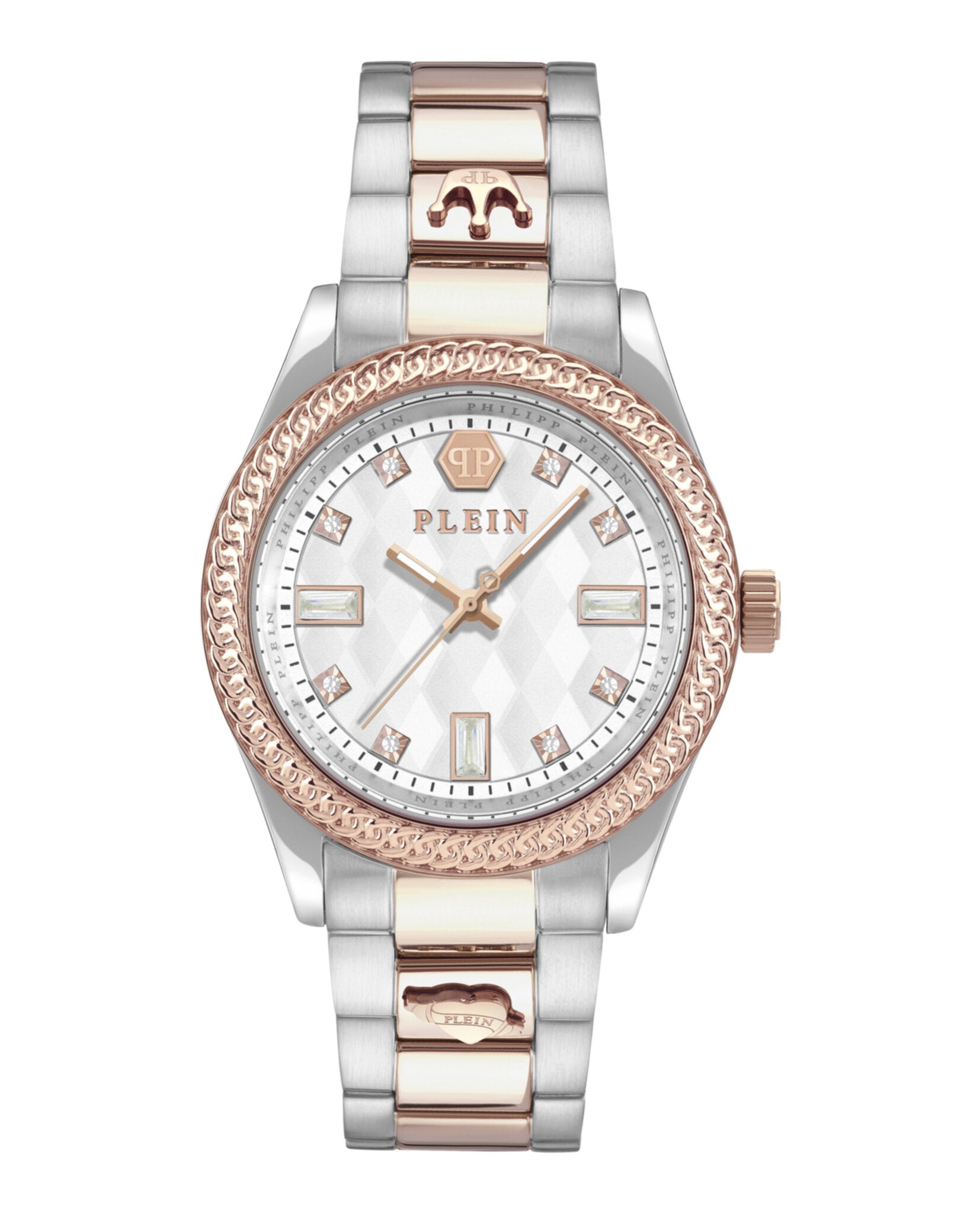 

Часы с кристаллами Queen PHILIPP PLEIN, цвет two tone/two tone/silver
