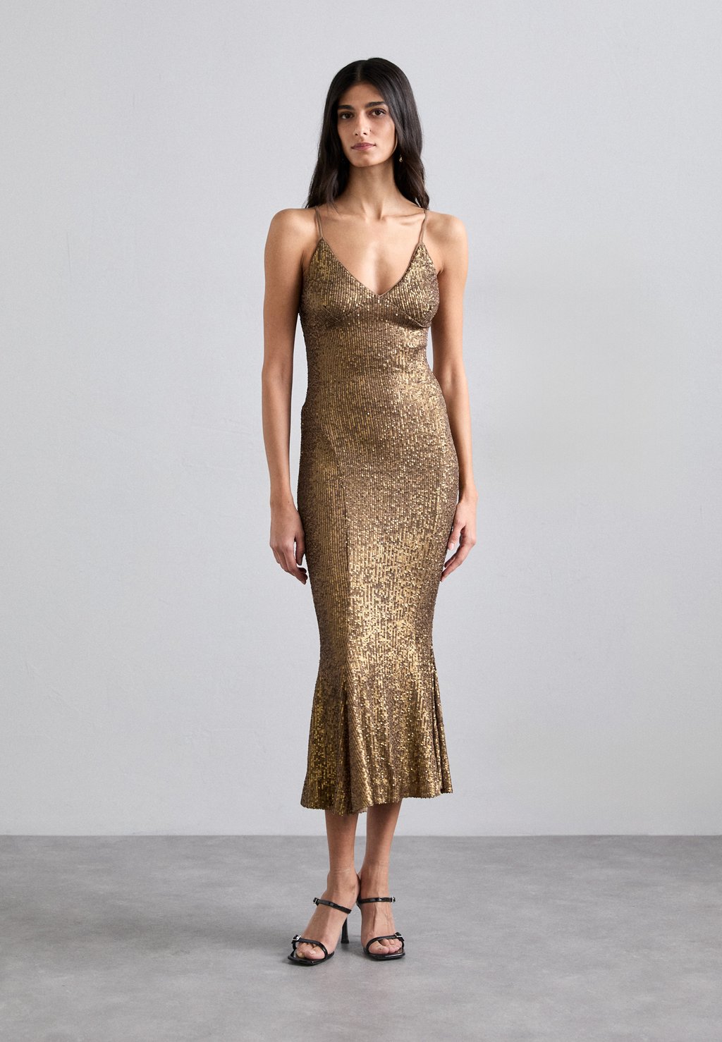 

Коктейльное/вечернее платье SLIP FISHTAIL DRESS TO MIDCALF Norma Kamali, цвет Bronze