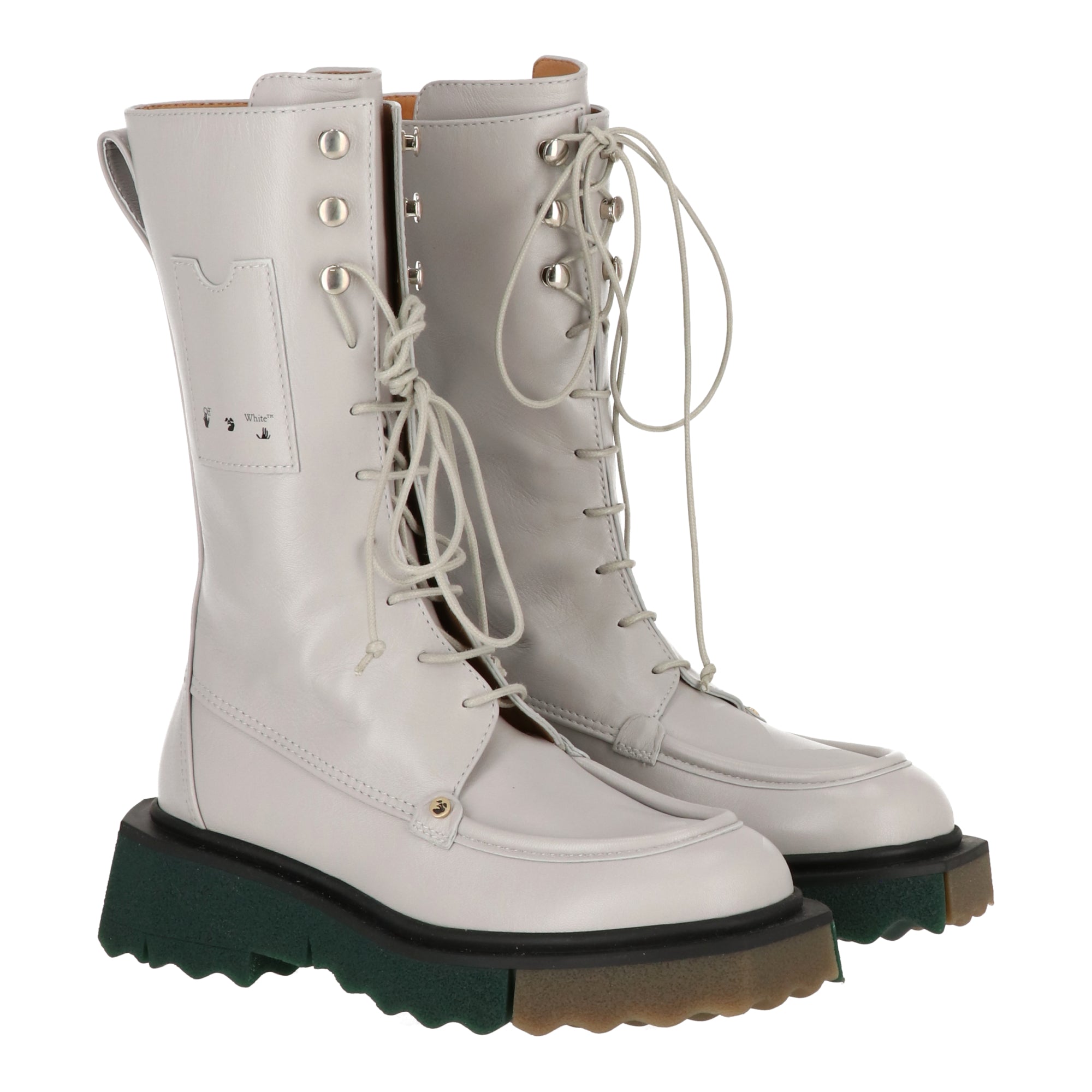 Off White Женские серые ботинки Off-White
