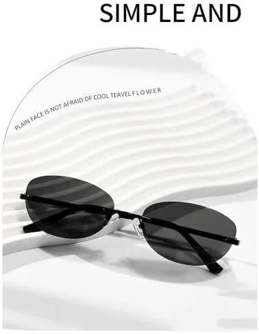 

Женские солнцезащитные очки без оправы, модные овальные солнцезащитные очки с обтекаемой формой, прозрачные очки с градиентным переходом цвета MTZJH, Silver