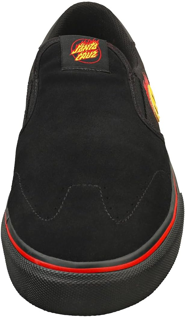 Мужские кеды Etnies Lo-Cut Slip X Santa Cruz низкие слипоны для скейтборда, черный — фото 3