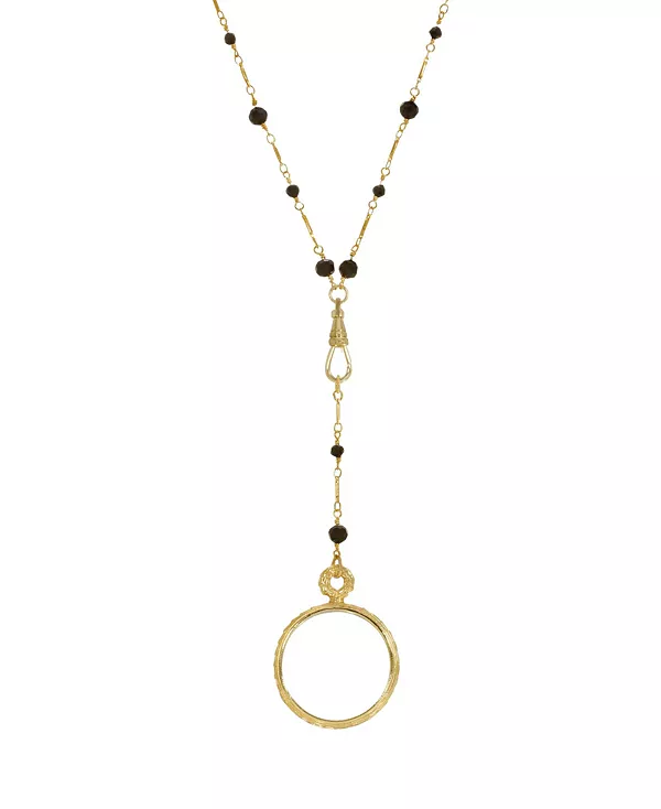 

Золотистое ожерелье с увеличительным стеклом 2028, black