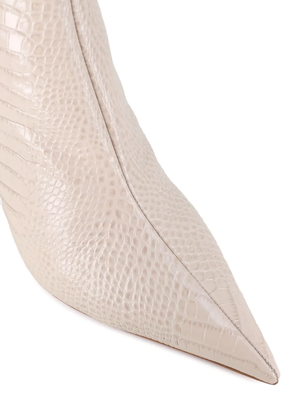 Сапоги Miss Z с эффектом кожи крокодила, каблук 80 мм Christian Louboutin, розовый — фото 3
