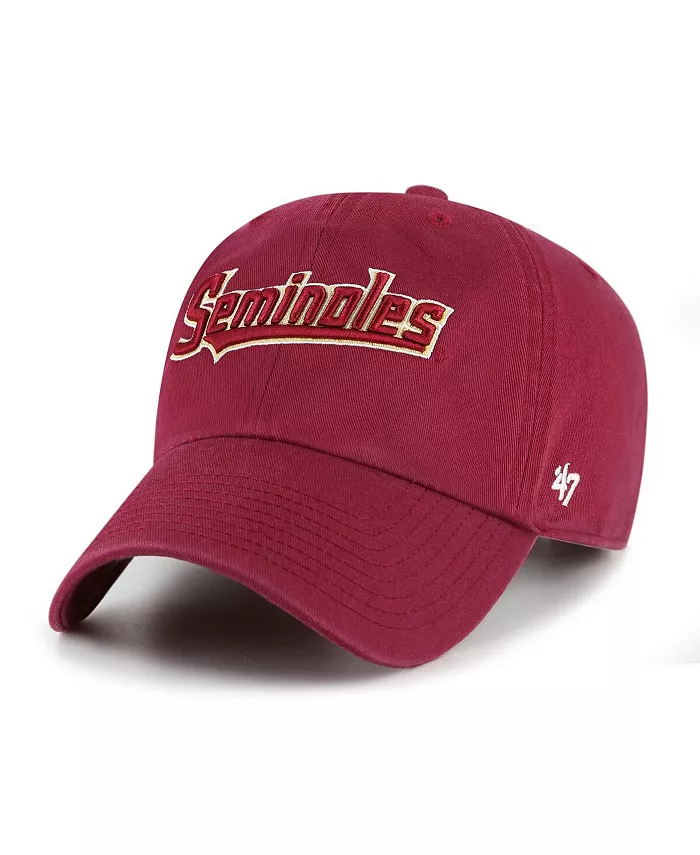 

Мужская шляпа Garnet Florida State Seminoles Clean Up Adjustable '47 Brand