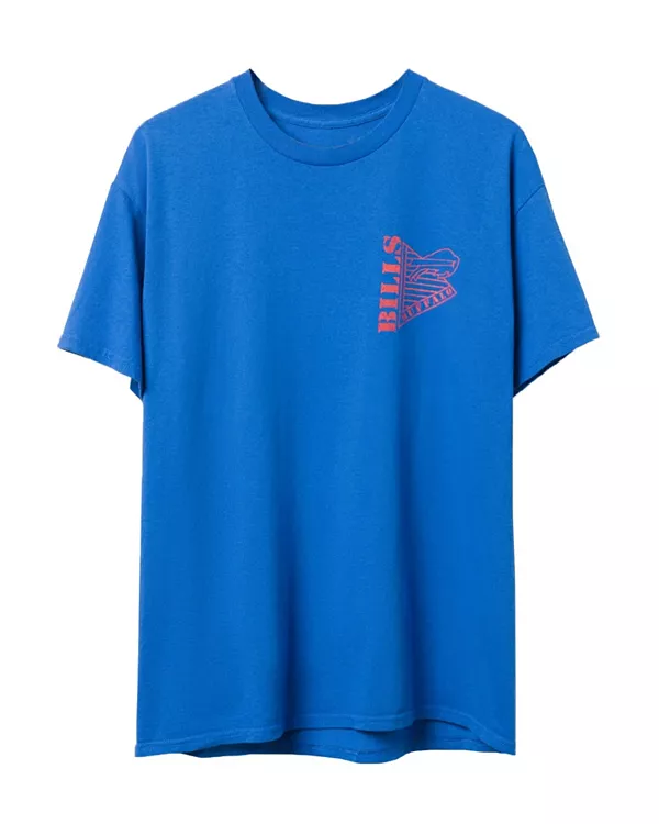 

Футболка унисекс с символикой команды НФЛ «Баффало Биллс». Junk Food Clothing, синий
