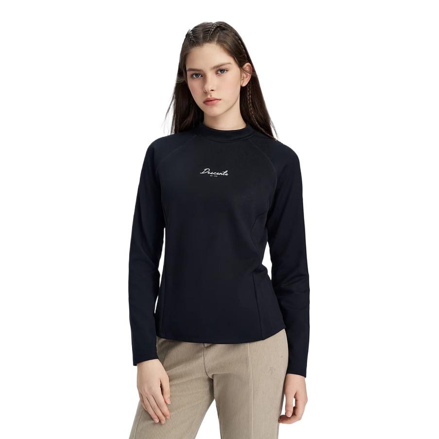 

Женская лыжная серия SS25 вязаный топ DESCENTE, черный