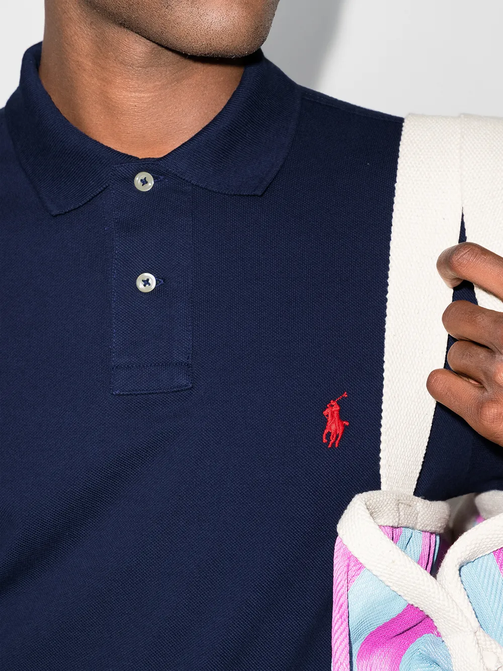 Рубашка поло с длинными рукавами и логотипом Polo Pony POLO RALPH LAUREN, синий — фото 4