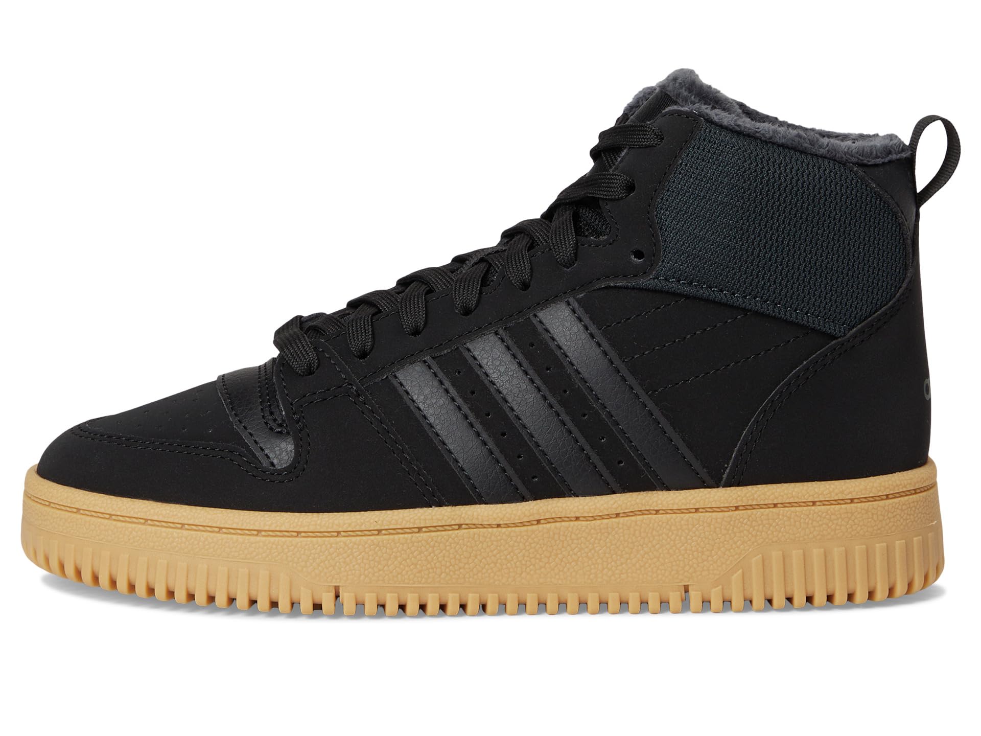 Кроссовки adidas Kids Break Start Mid Top Shoes, цвет Black/Carbon/Gum — фото 4