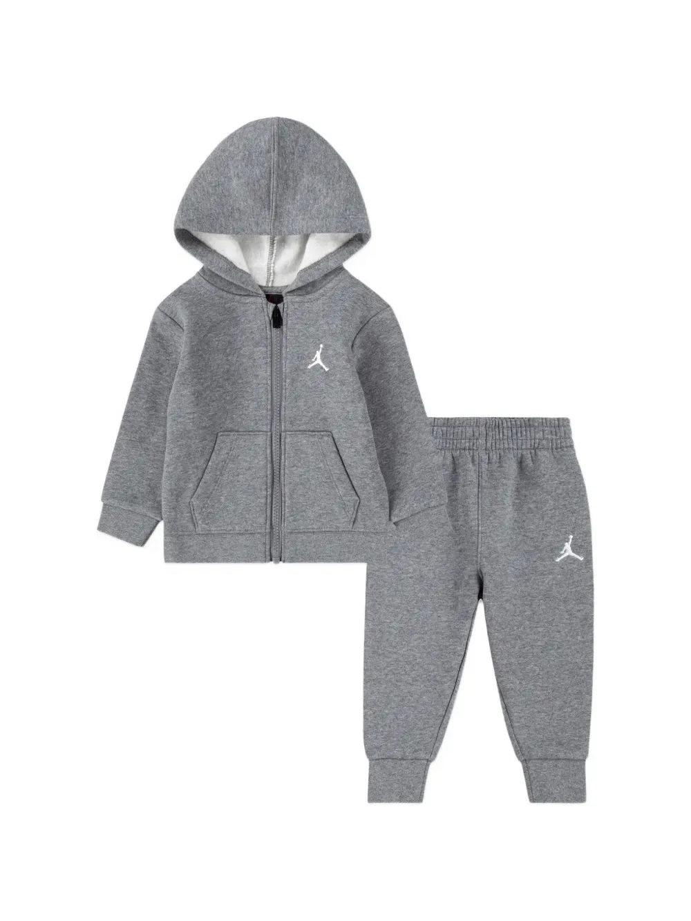 Спортивный костюм с капюшоном и застежкой-молнией Jordan Kids, серый