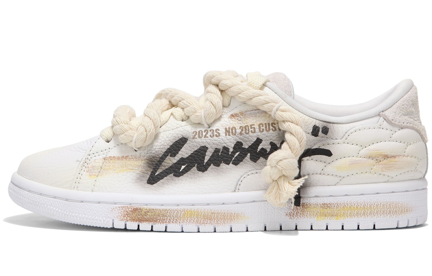 

Кроссовки Air Jordan 1 Vintage Basketball Shoes Unisex Low-top Beige, цвет Off White