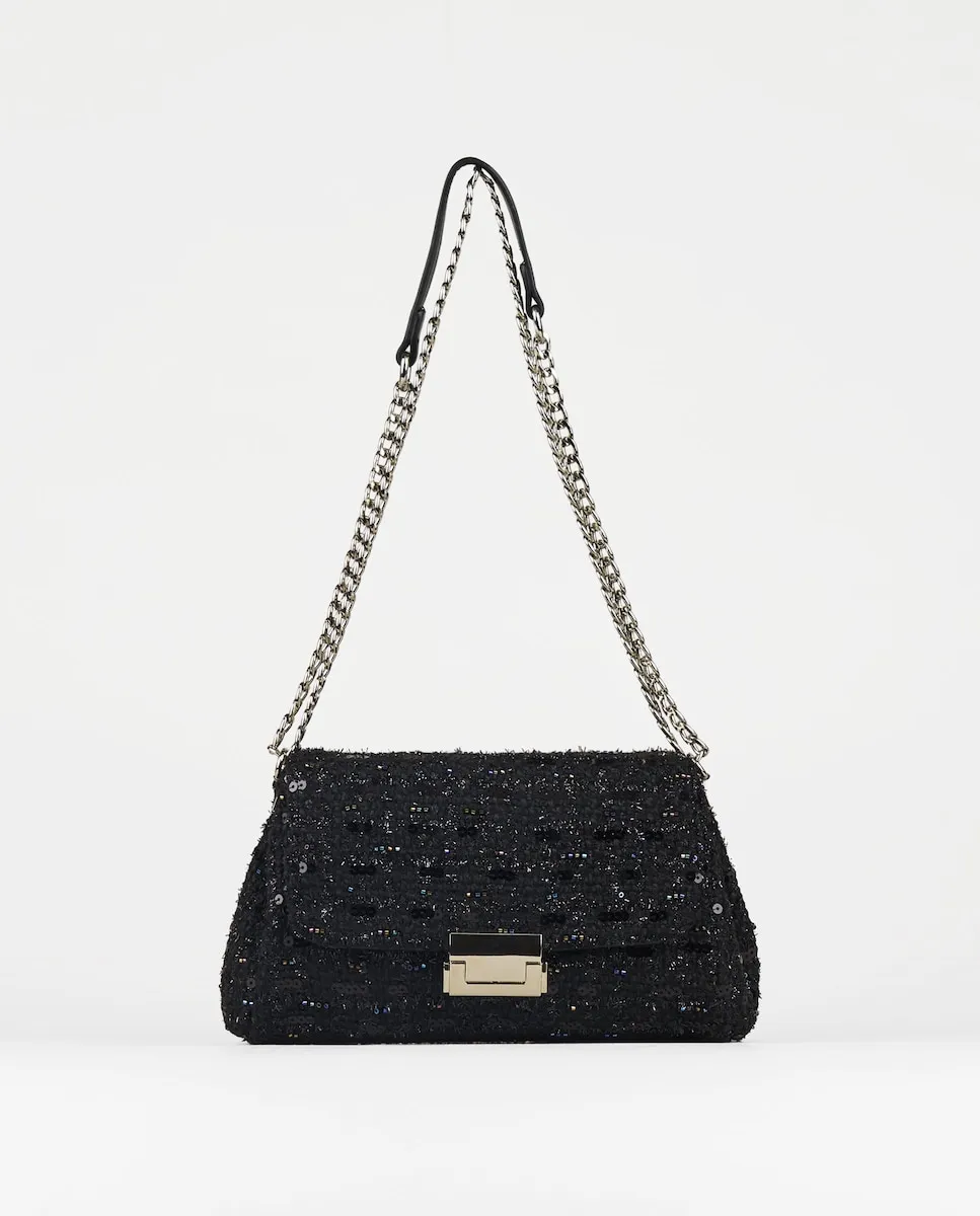 

Вечерняя сумочка с клапаном, текстура твид PACOMARTINEZ