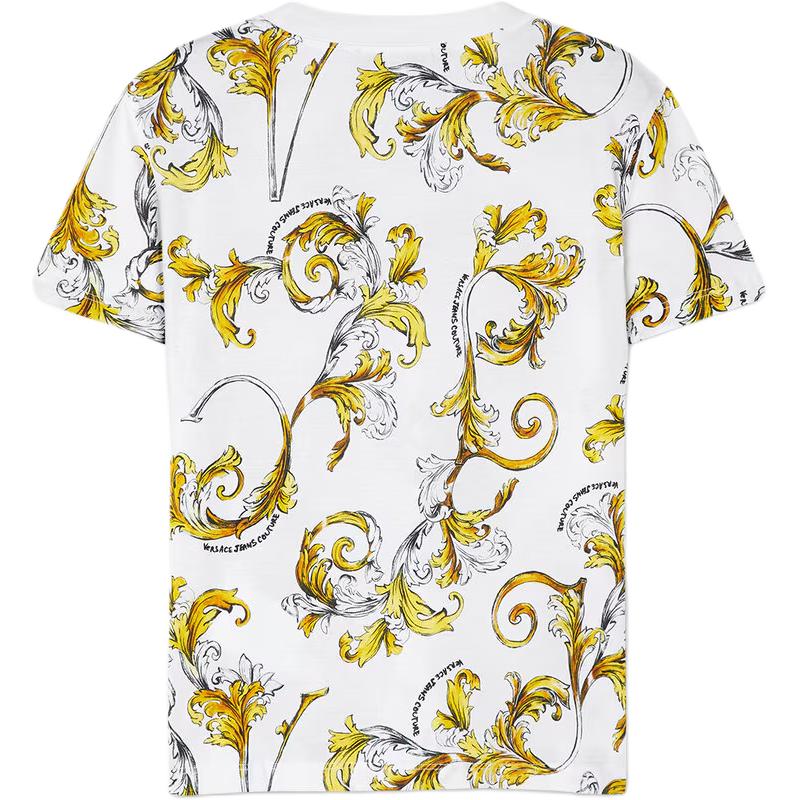 Футболка Jeans Couture Barocco Outline VERSACE, белый — фото 4