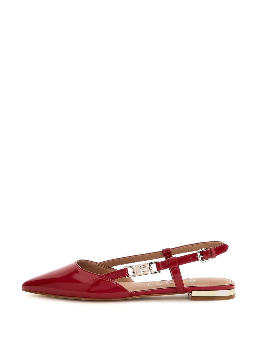 Балетки с ремешком GUESS Franie, цвет Carmine red