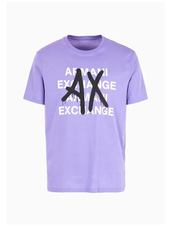 

Футболка стандартного кроя Armani Exchange, фиолетовый