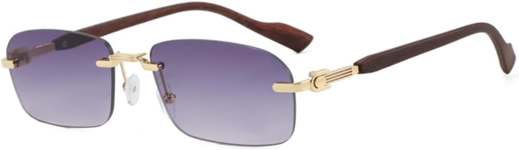 

Безободковые металлические солнцезащитные очки для женщин и мужчин, винтажные, панк, роскошные, дизайнерские, популярные солнцезащитные очки с защитой от УФ-излучения UV400 SZVVBKK, Gray Black Leg