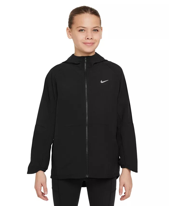 

Тренировочная куртка с капюшоном Big Kids Dri-FIT UV Nike, черный