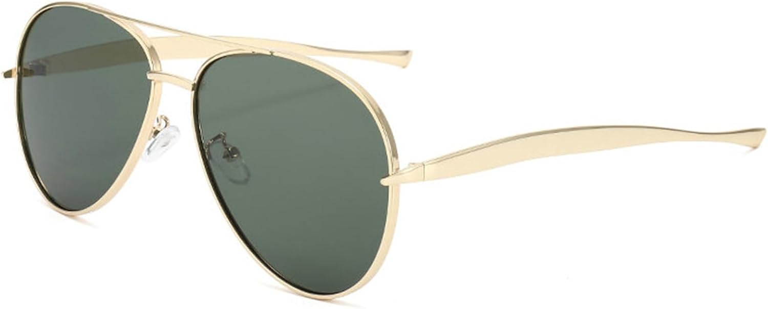 

Willochra — большие солнцезащитные очки-пилот для женщин в винтажном стиле с металлической оправой, овальные, для мужчин, с двойным дужком, защита от УФ-излучения UV400, C4