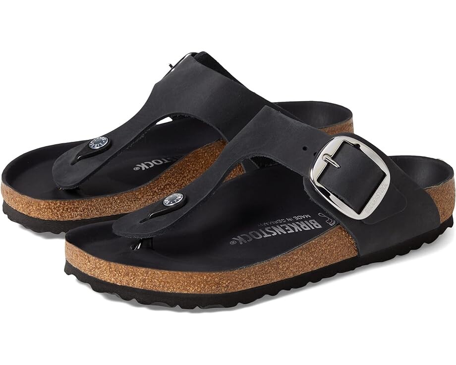 

Сандалии Birkenstock Gizeh Big Buckle - Oiled Leather, черный