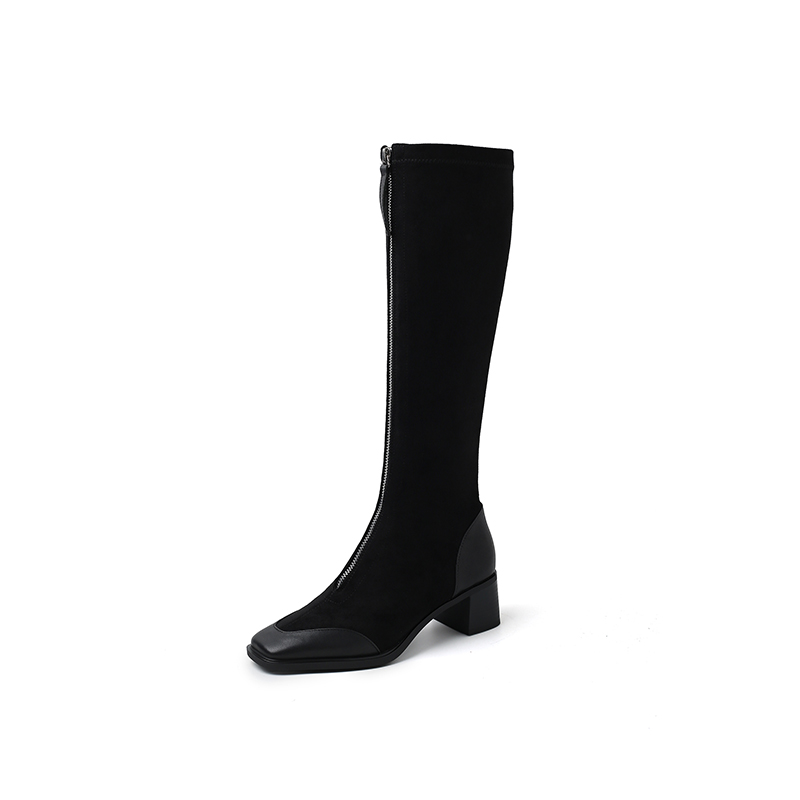 Yeezyy Reezy Черные женские высокие сапоги, цвет Black