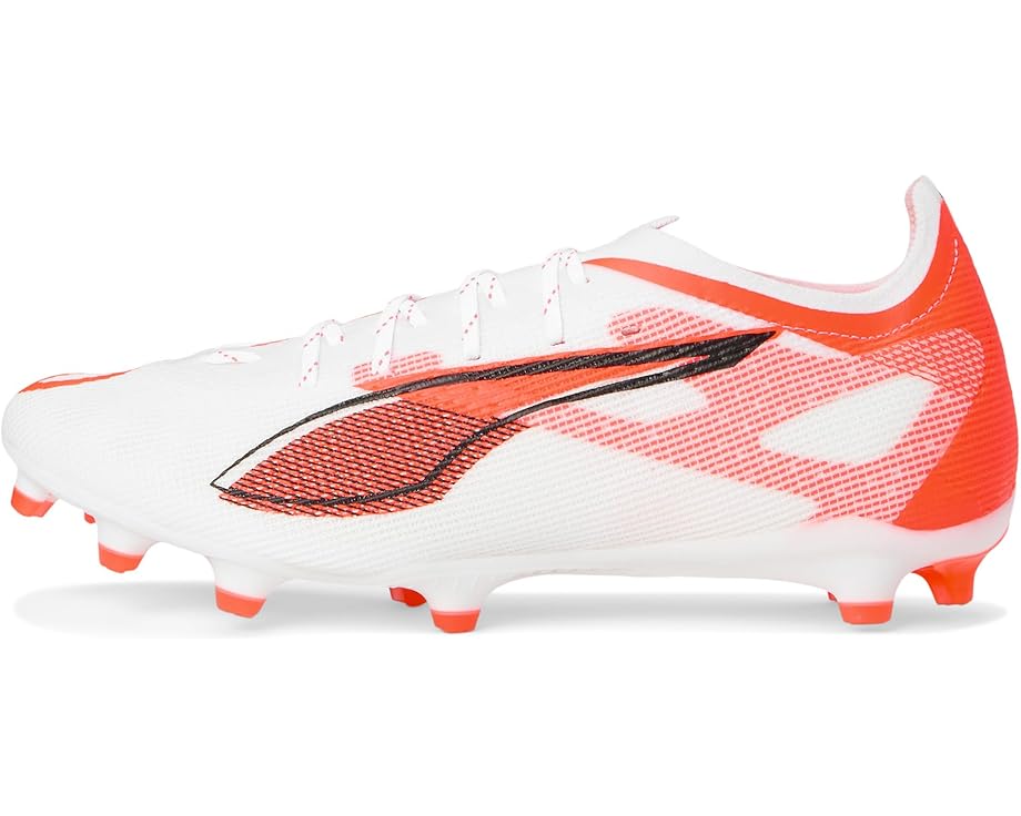 Кроссовки PUMA Ultra 5 Pro Firm, Artificial Ground Soccer Cleats, цвет Puma White-Puma Black-Glowing Red — фото 4