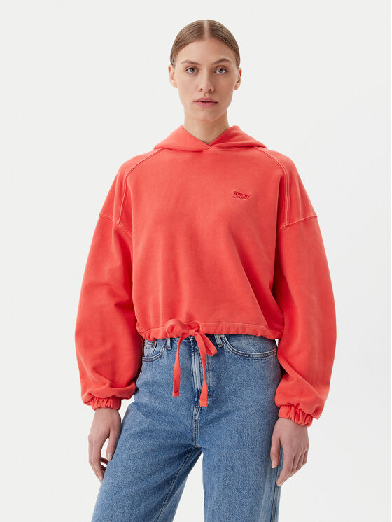 

Свободный крой толстовки DW0DW20314 Tommy Jeans, оранжевый