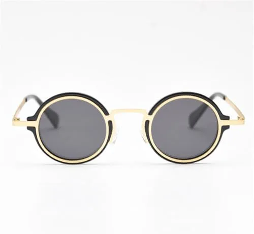 

Поляризованные круглые солнцезащитные очки для женщин, металлические солнцезащитные очки для мужчин, стильные очки с защитой от УФ-излучения UV400 MTZJH, C2