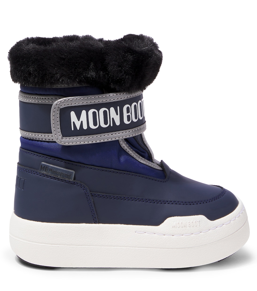 Детские зимние ботинки Junior Park Strap с отделкой из искусственного меха Moon Boot Kids, синий — фото 4