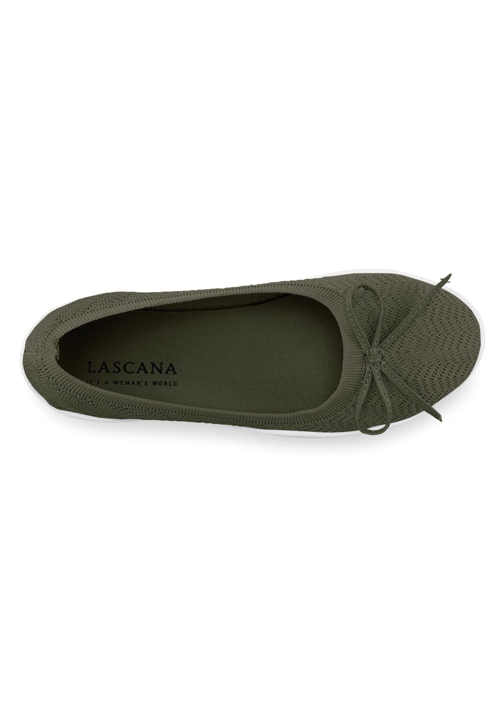 Балетки LASCANA, оливковый