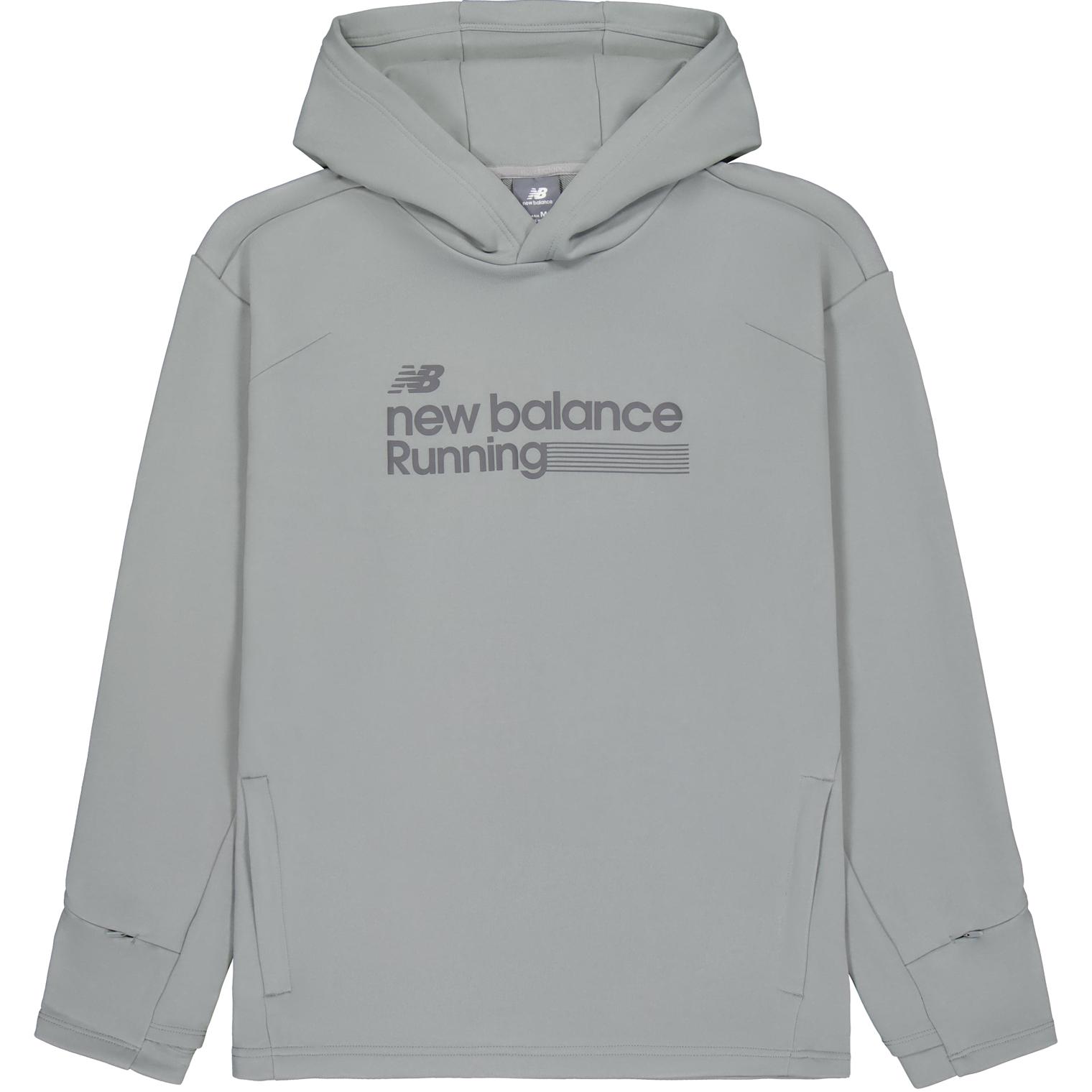 

Серый худи New Balance для бега мужское
