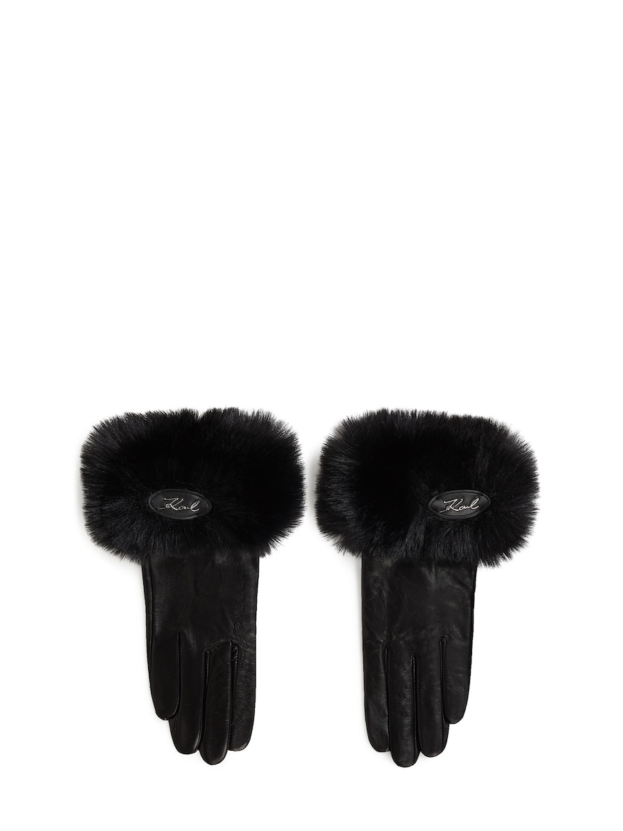 

Перчатки с закрытыми пальцами Karl Lagerfeld, черный