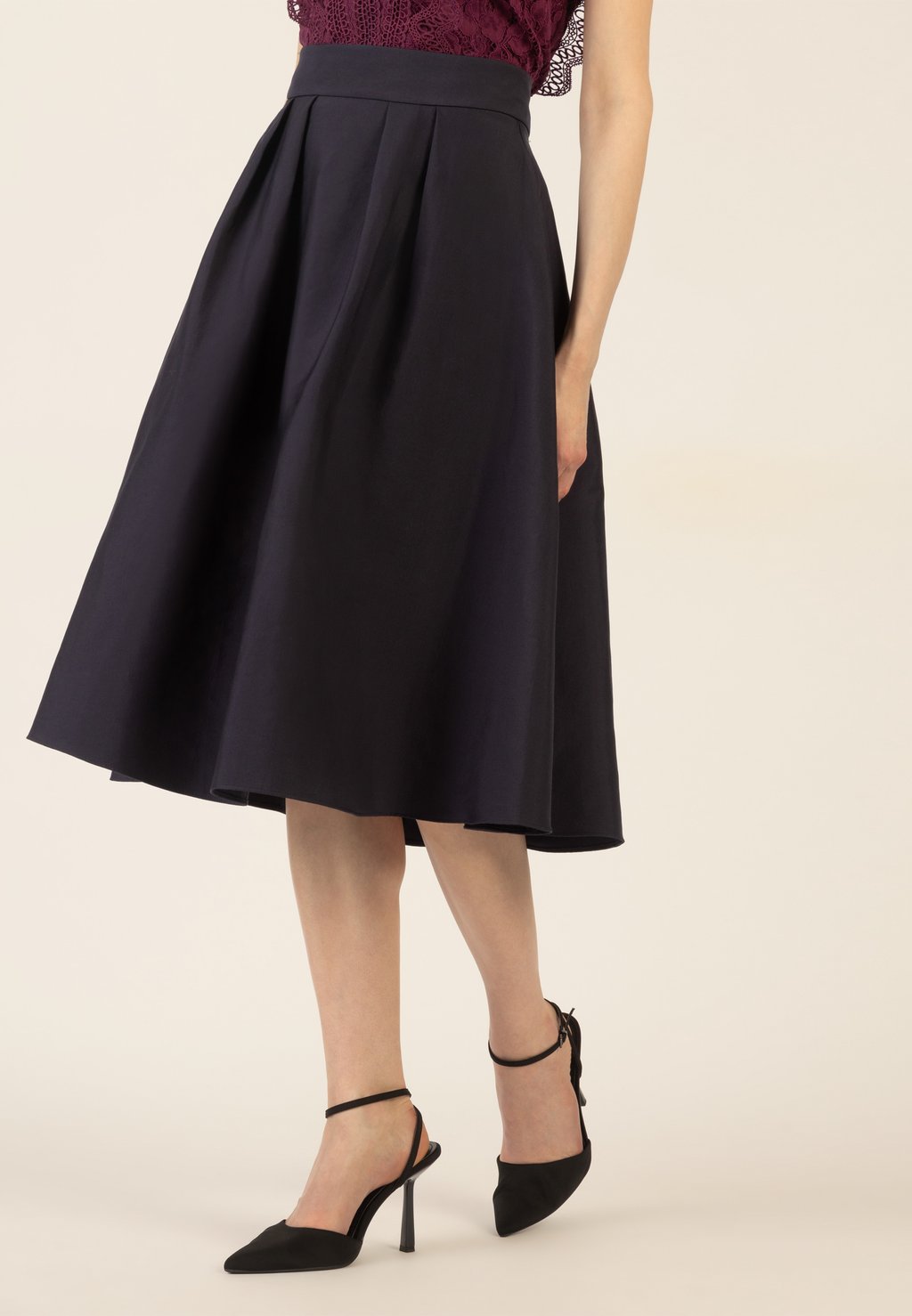 

Юбка плиссированная A-line skirt Apart, темно-синий