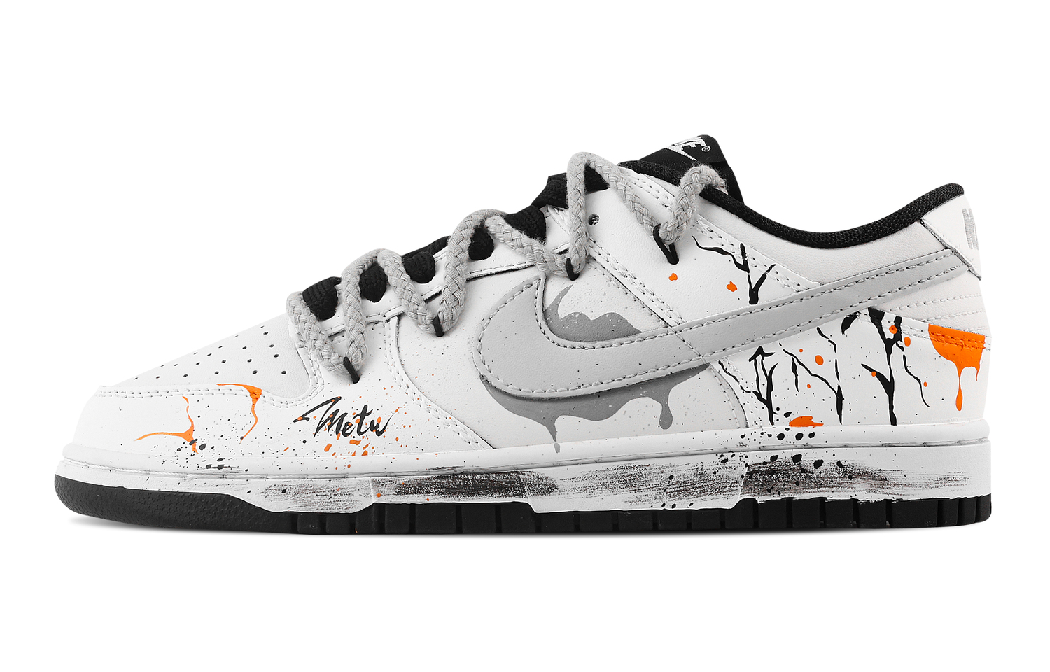 

Nike Данк Асфальт Грей Шэдоу нескользящие износостойкие низкие скейтборд кроссовки унисекс серые белые, цвет Gray White