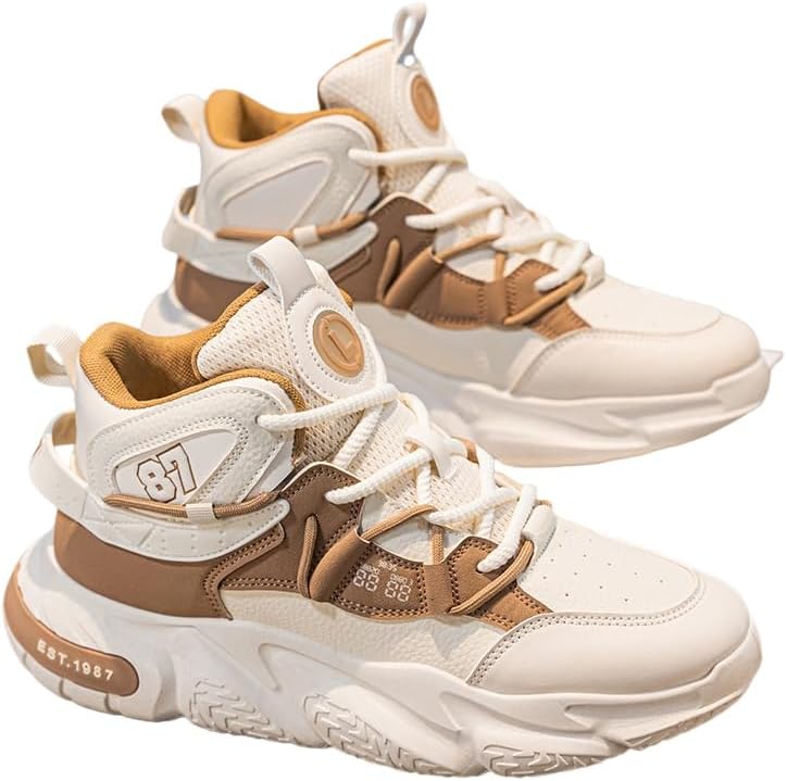 

Мужские модные беговые кроссовки с высокой подошвой и толстой подошвой - удобные, дышащие, с мягкой внутренней подкладкой, противоскользящей и прочной подошвой Clolinde, хаки