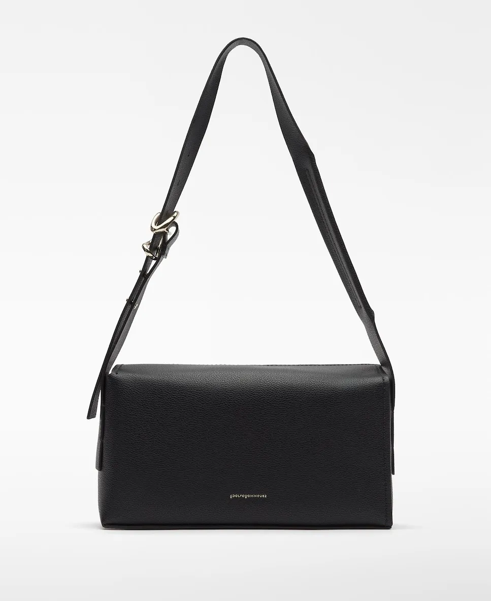 

Женская кожаная сумка через плечо Mica Adolfo Dominguez, черный