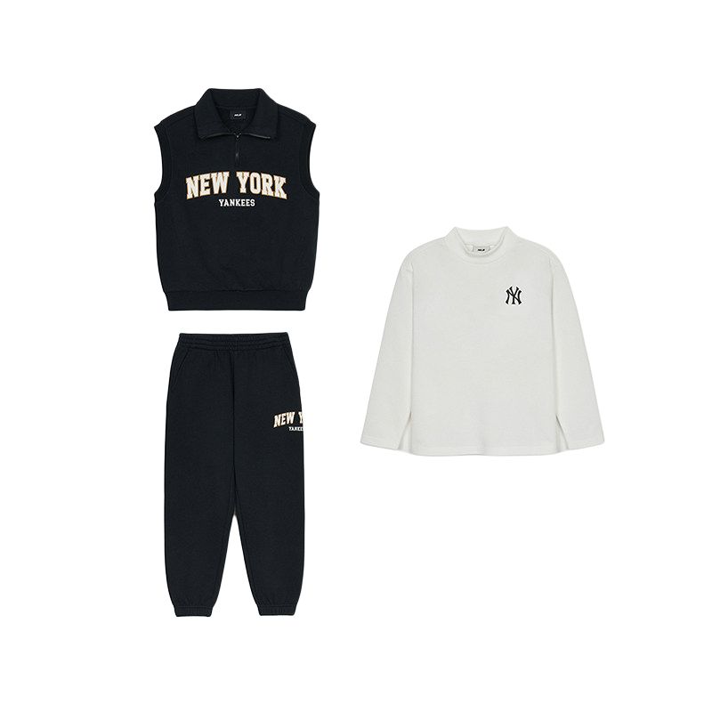 Детский спортивный комплект Casual из 3 предметов MLB KIDS, черный