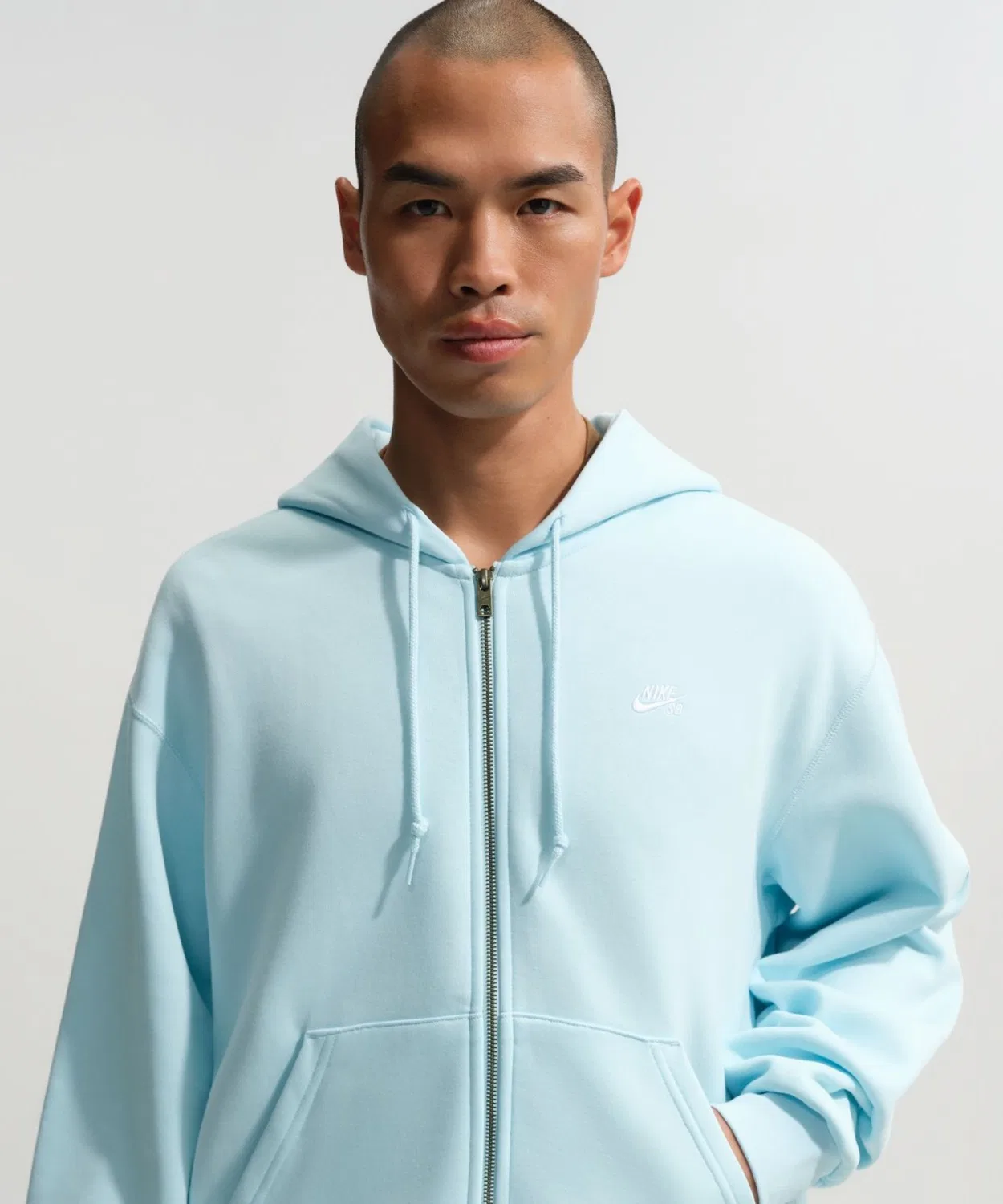 Толстовка Nike SB Essential флисовая полноценная молния синяя