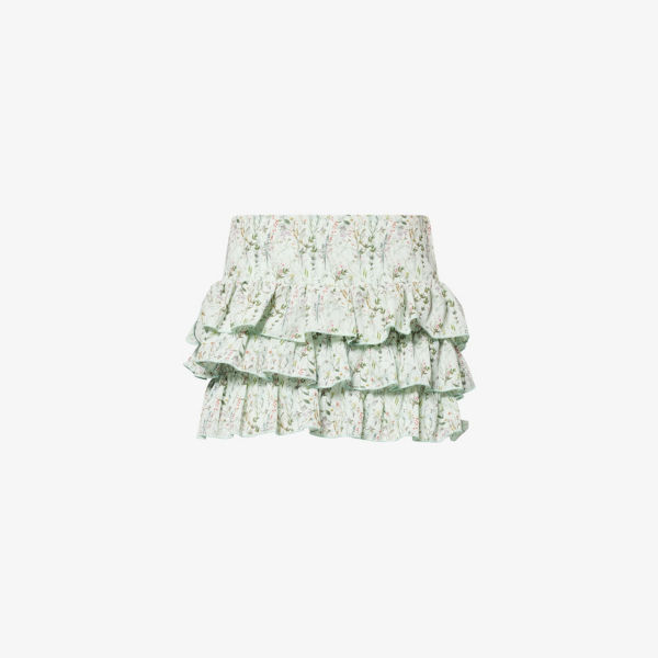 

Мини-юбка плиссированная Gracejacob Dahlia, зеленый