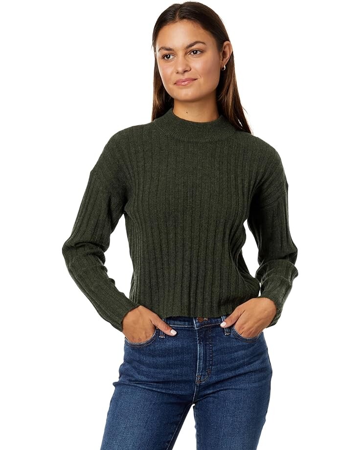 

Свитер Madewell Mockneck Crop, цвет Heather Dark Forest