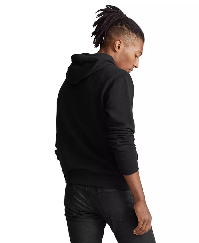 Мужская флисовая толстовка Big & Tall Polo Ralph Lauren, черный — фото 4