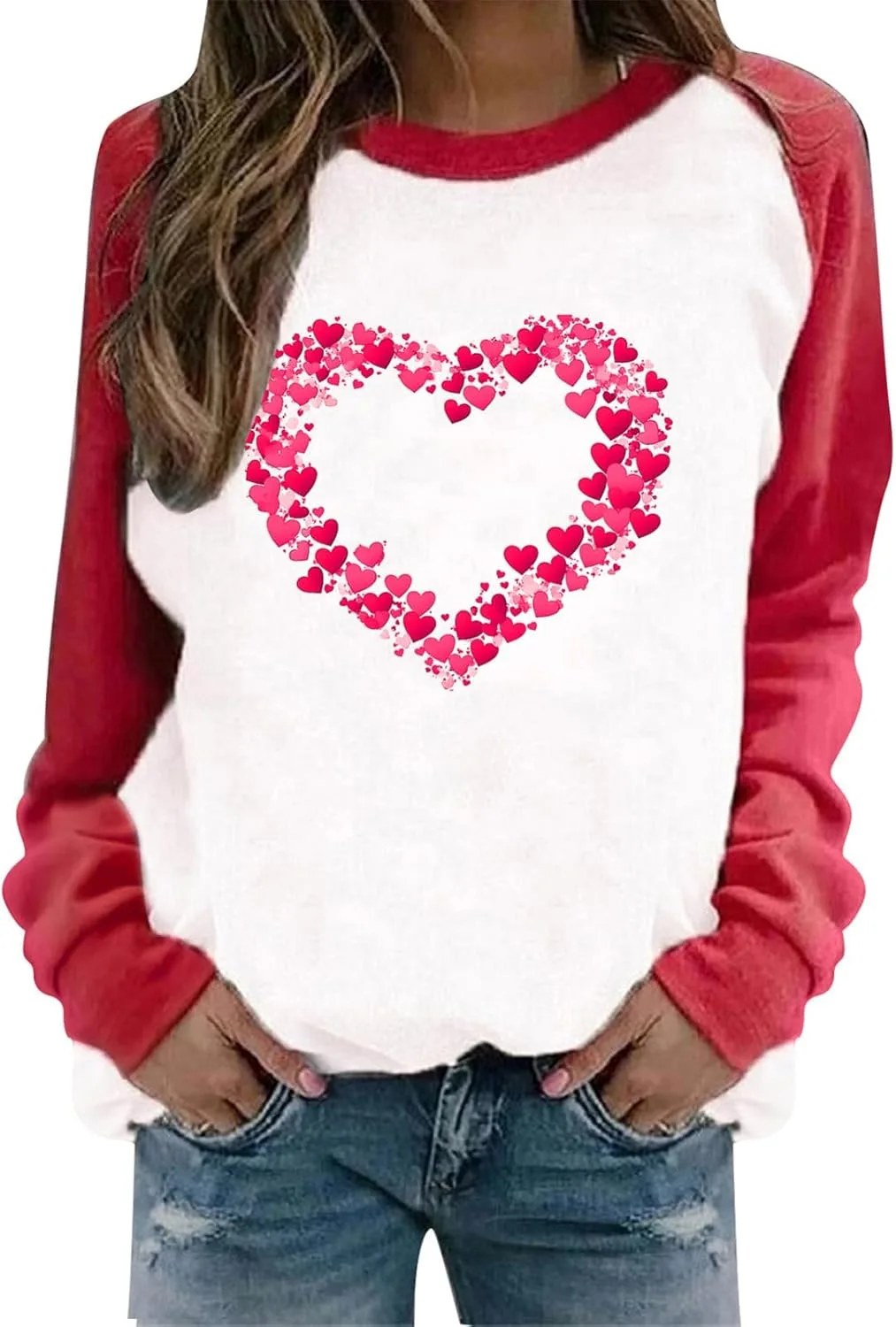 

Mzkdieey Love Heart свитшот женский с длинным рукавом