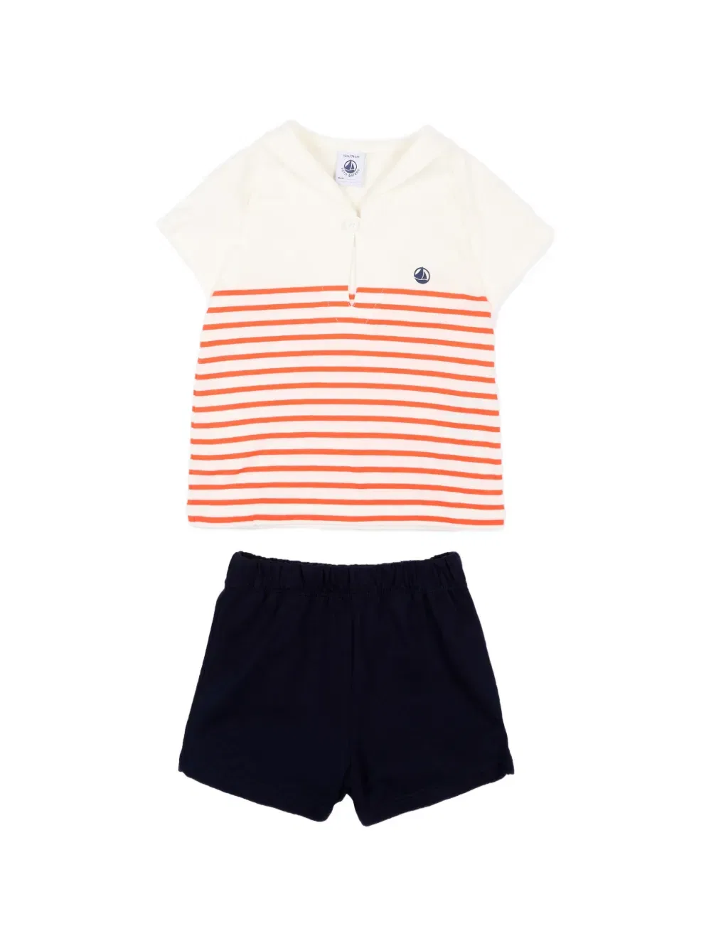 Комплект из футболки и шорт (два предмета) Petit Bateau, синий