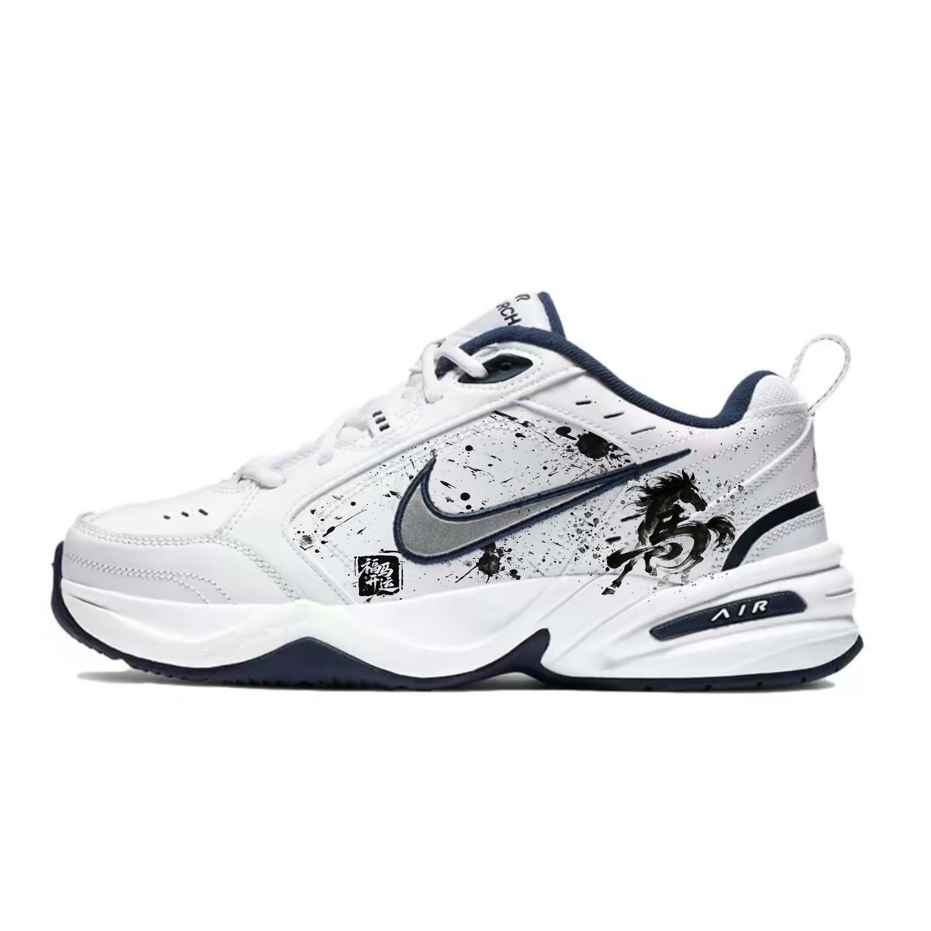 

Nike Кроссовки Air Monarch 4 Low top Chunky Unisex White Blue