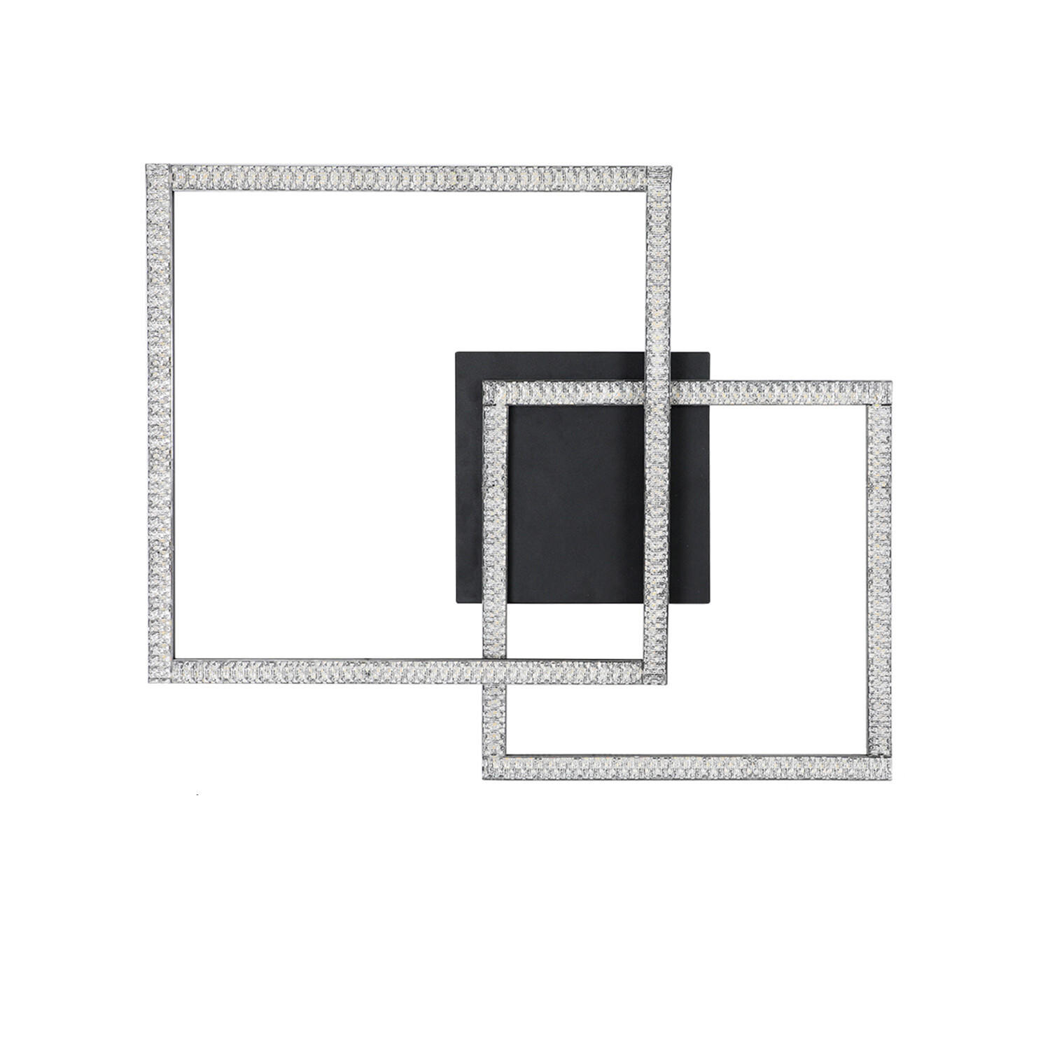 

Светодиодный потолочный светильник Nettlife, 57x48x9 см, черный